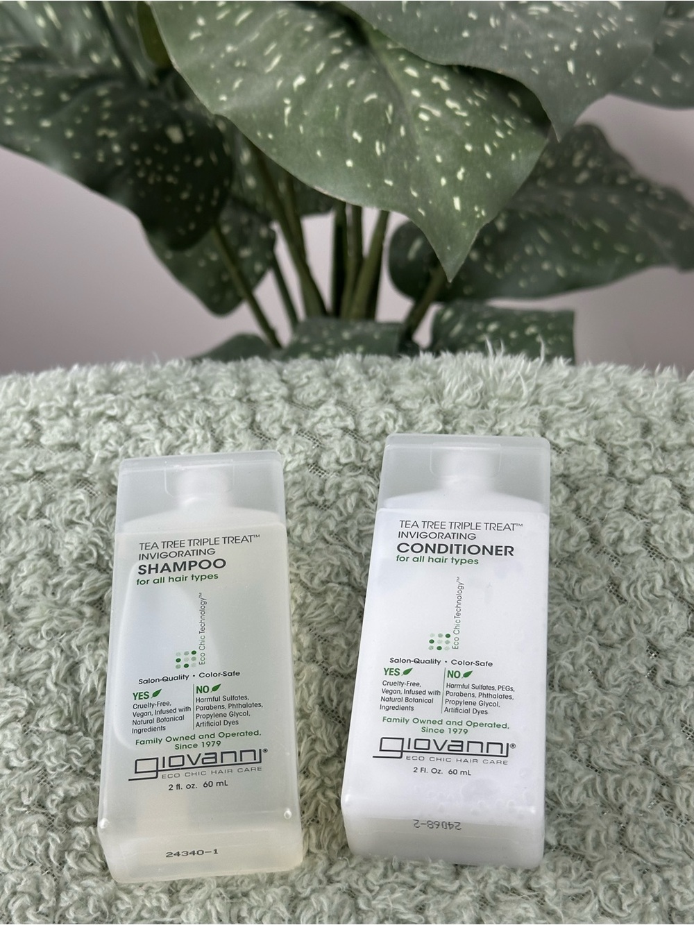 Giovanni Tea Tree Travel Size Shampoo and Conditioner